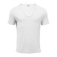 thumbnail image 1 of Large Mens Tshirt, Men's Vintage Strip Short Sleeve T-shirt U-neck Pullover Round Neck Casual, 1 of 8