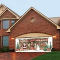 thumbnail image 1 of Large Merry Christmas Background Banner for Festive Party Photography and Holiday Garage Door Decoration 7 by 16 Feet, 1 of 3