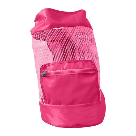 Large Mesh Beach Bag Tote Durable Sand Away Drawstring Beach Backpack Swim and Pool Toys Balls Storage Bags Packs, Stay Away from Sand and Water, Toy Not Included