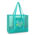 thumbnail image 1 of Large Mesh Beach Bags With Pockets & Zipper, Lightweight Beach Tote for Poolside, Trip/swim, 1 of 7