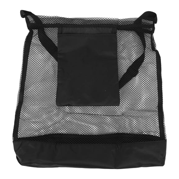 Large Mesh Drawstring Bag Foldable Tote Bag for Mushroom Foraging Fruit Picking Shell Collecting Black 1 Pack