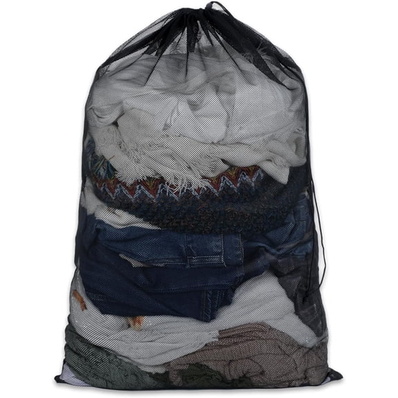 Large Mesh Laundry Bag 35.4323.62 Inches Heavy Duty Mesh Wash Bags Laundry Bags Drawstring Lockable Wash Bags For Ball Storage Travel Family And Apartment Dwellers Black
