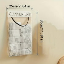 Large Mesh Storage Bag Organizer, Wall-Mounted or Door-Hanging Net Pouch with Breathable Design, Reusable Space-Saving Holder for Kitchen Tools, Cleaning Supplies, Toys