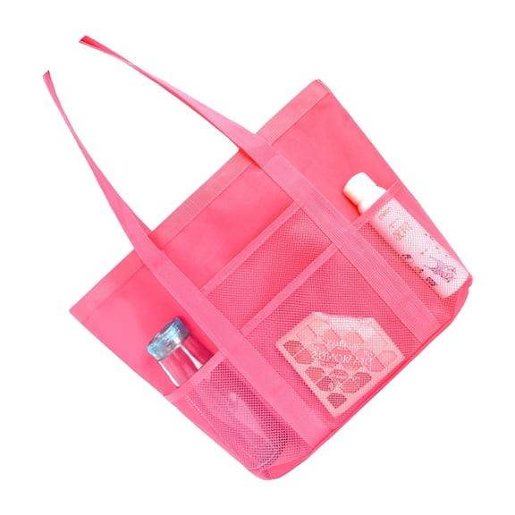 Large Meshes Beach Storage Bag for Family Use Foldable and Portable Designs for Outdoor Activity and Daily Shopping
