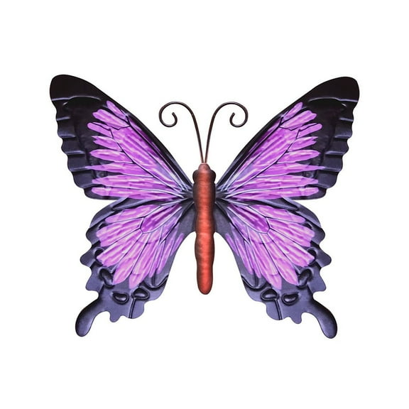 Large Metal Butterfly Purple And Color Outdoor Garden Home Decor Wall Art