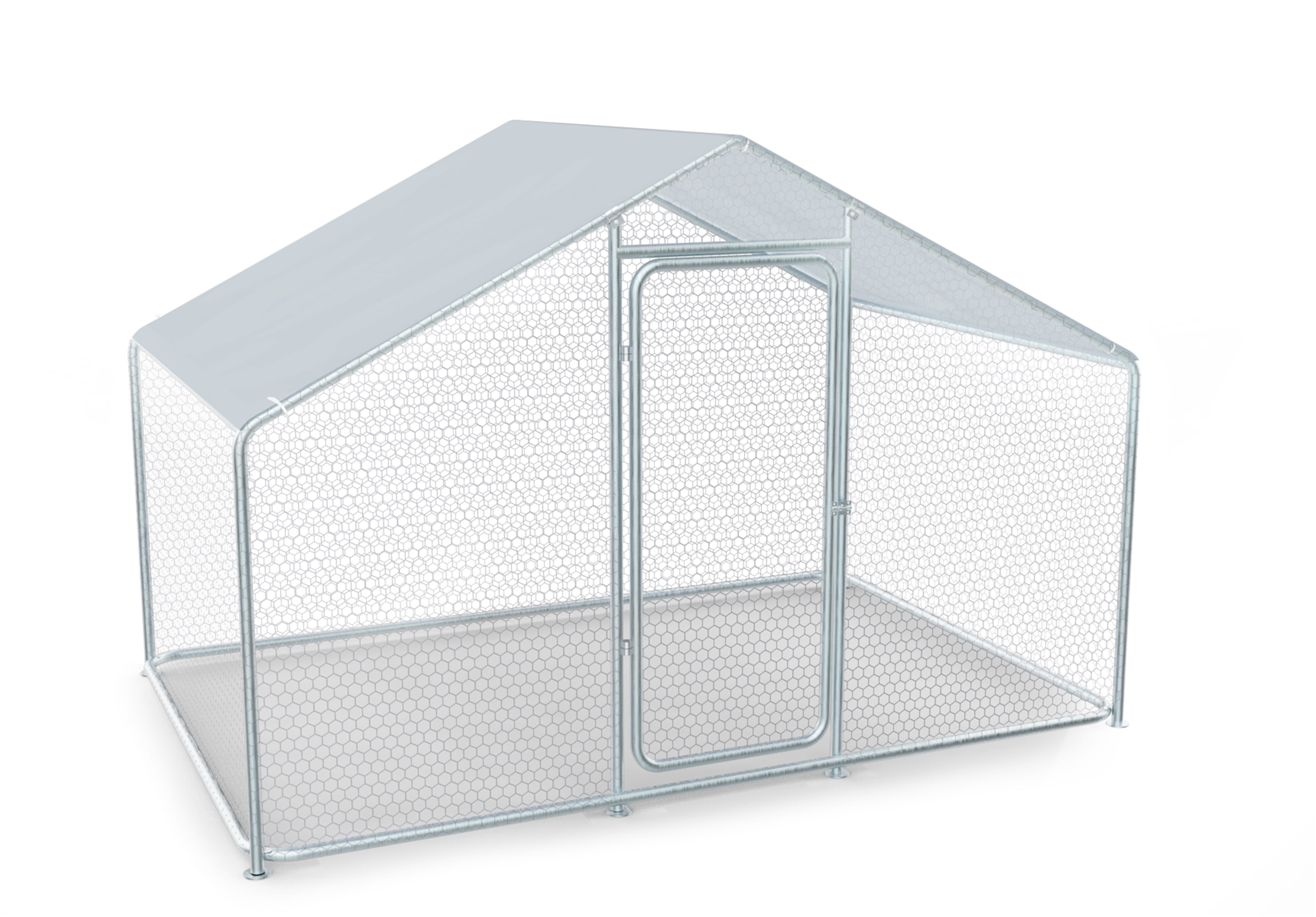 Large Metal Chicken Coop for 15 Chickens Walkin Poultry Cage Hen Run