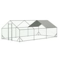 thumbnail image 1 of Large Metal Chicken Coop, Walk-in Chicken Run, Galvanized Wire Poultry Chicken Hen Pen Cage, Rabbits Duck Cages with Waterproof and Anti-Ultraviolet Cover for Outside(10' L x 20' W x 6.56' H), 1 of 8