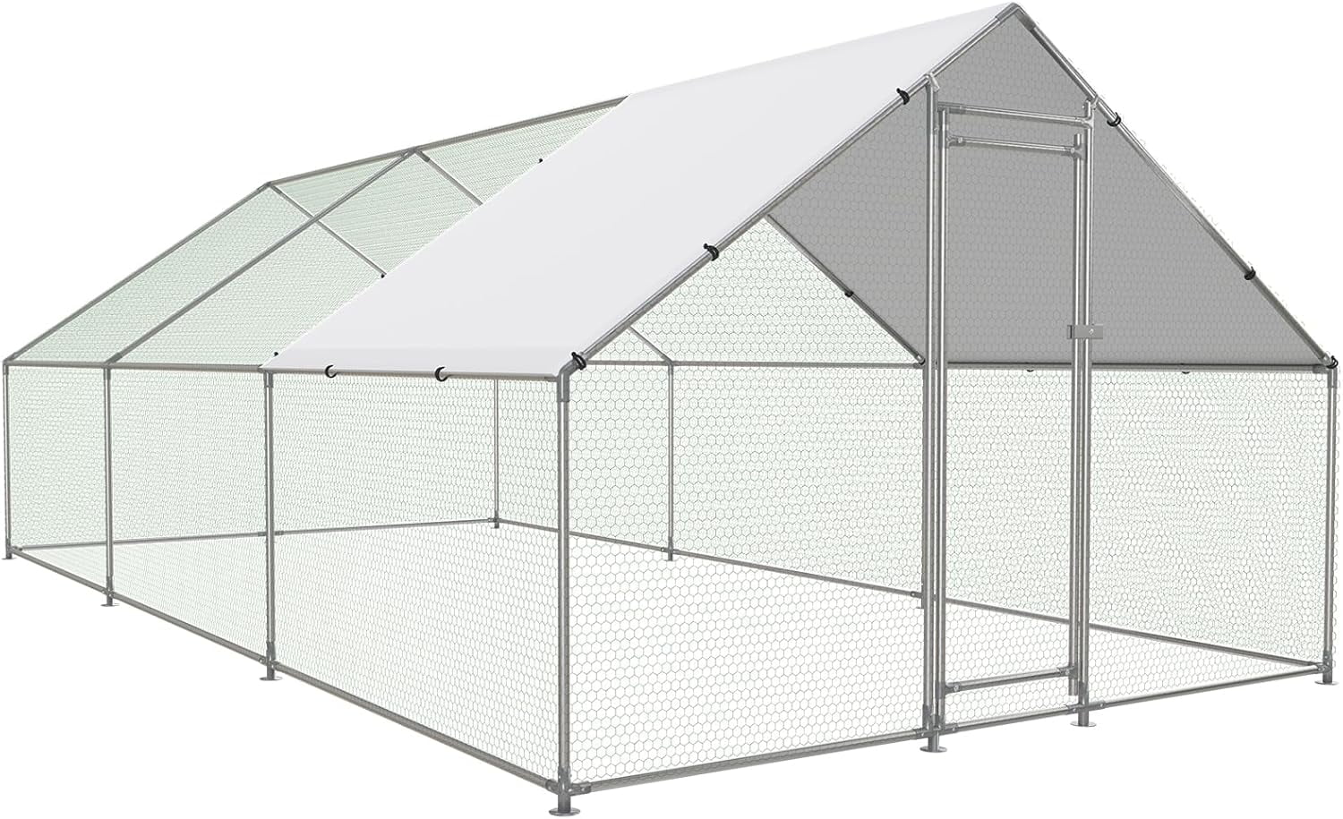 Large Metal Chicken Coop Walkin Poultry Cage with WaterResident and