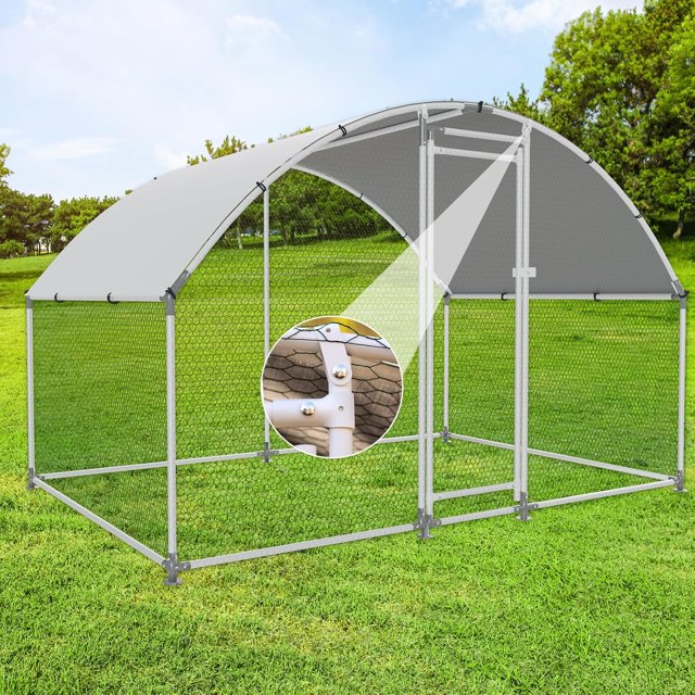 Large Metal Chicken Coop Walkin Poultry Cage with WaterResident and