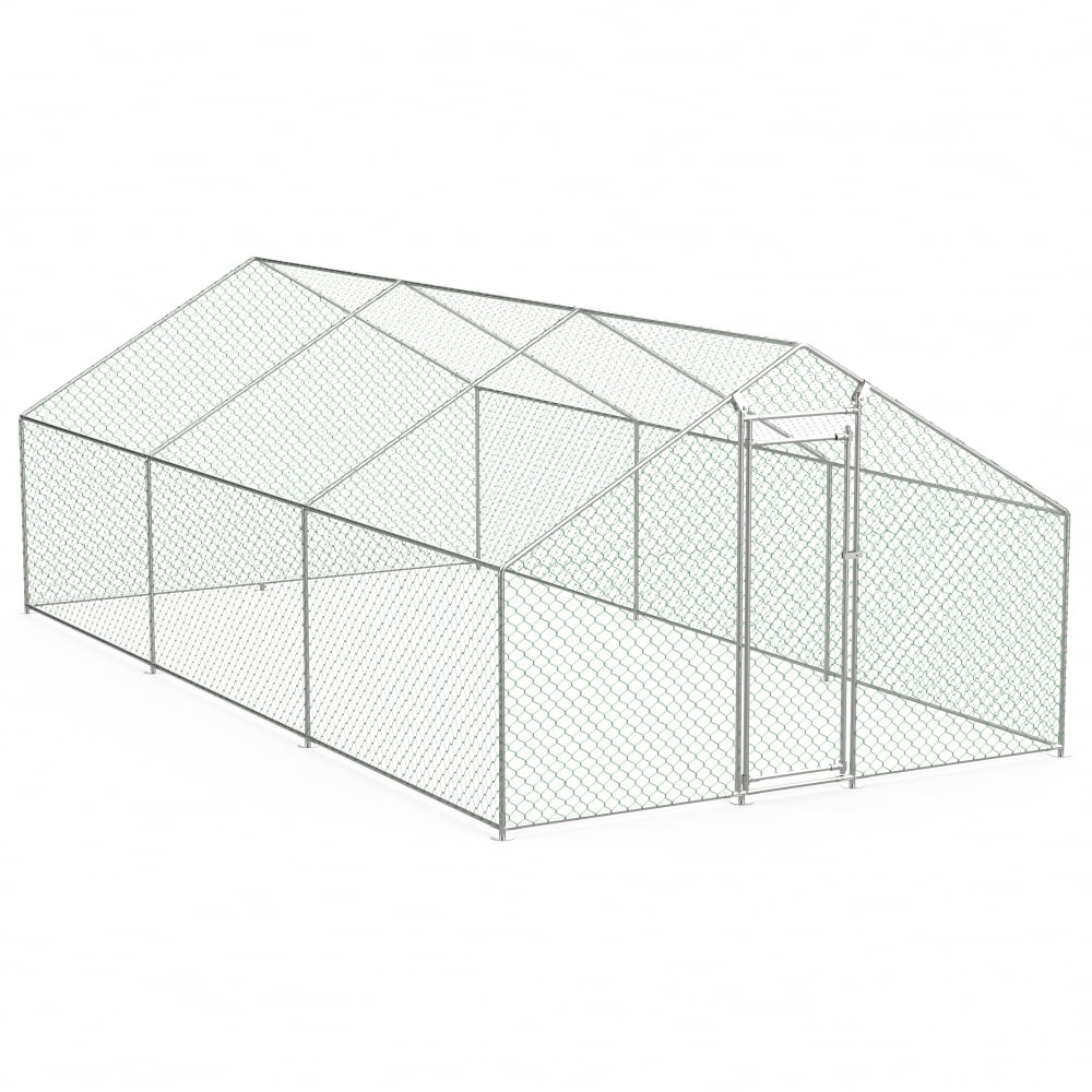 Large Metal Chicken Coop, Walkin Chicken Run, Galvanized Wire Poultry