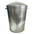 thumbnail image 1 of Large Metal Galvanised Bin with Lid + Handles Waste and Animal Feed Storage 1pc, 1 of 5