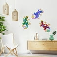 thumbnail image 1 of Large Metal Gecko Wall Decor Set of 2 for Outdoor Wall Art, Patio Fence Garden Wall Hanging Lizard Sculptures with Hooks (Red & Green), 1 of 5