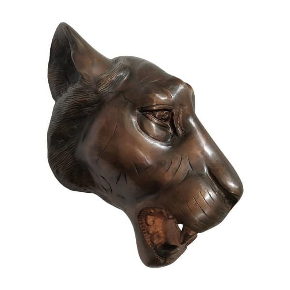 Large Metal Lion Head Wall Mount Statue for Home Decor Lion Sculpture Unique Figurine Lion Head Statue A Excellent Item for Home | Office| Restaurant Decorations by INDIAART12 (Antique Copper)
