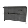 thumbnail image 1 of Large Metal Pegboard Desk Organizer & Dual Monitor Stand, Privacy Panel, 1 of 14