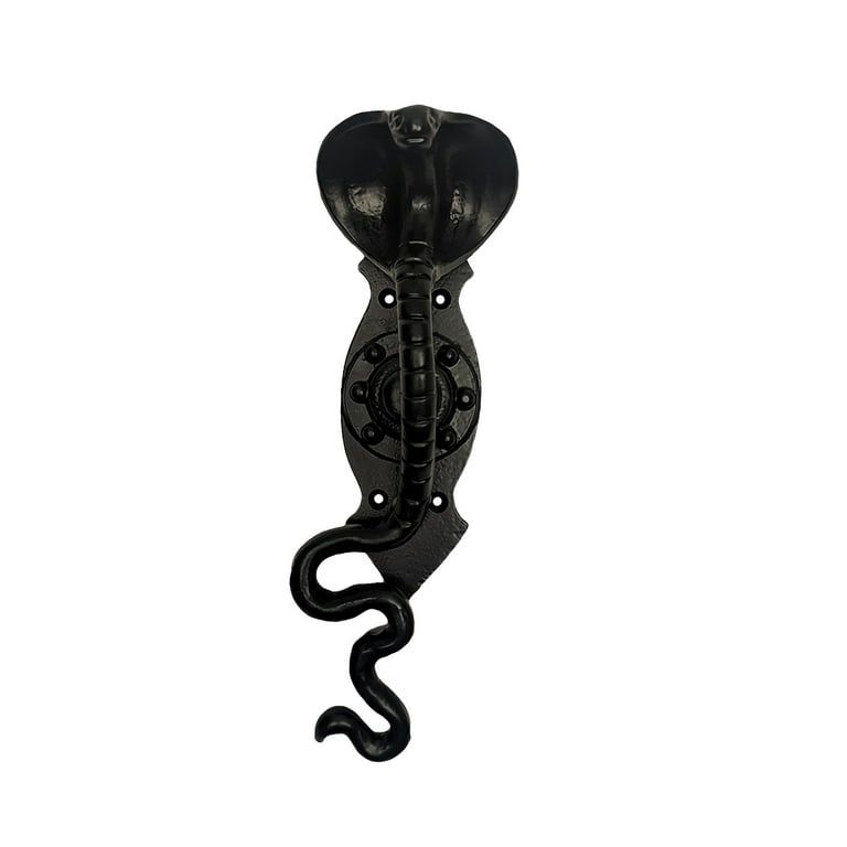 Snake Front Door Handle Black Metal Cobra Closet Gate Barn Pull Cabinet Hardware Snake Front Door Handle Black Metal Cobra Closet Gate Barn Pull Cabinet Hardware
