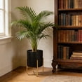 thumbnail image 1 of Large Metal Stand with Drainage Holes Decorative Floor Planter for Living Room Office Garden 12.6x8 Inch, 1 of 6
