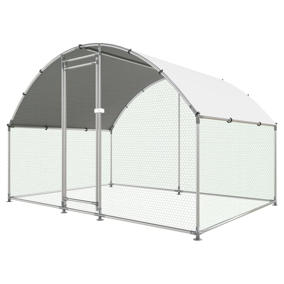 Large Metal Walk-in Chicken Coop with Waterproof And UV-proof Cover, Cages That Can Keep Chickens, Ducks, Geese, Rabbits And Other Small Animals