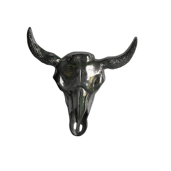 Large Metal Wall Mount Bull Head Sculpture Faux Skull Bison Head Sculpture Unique Figurine Bull Head Statue A Excellent Item for Home | Office | Restaurant Decorations by indaiaart12