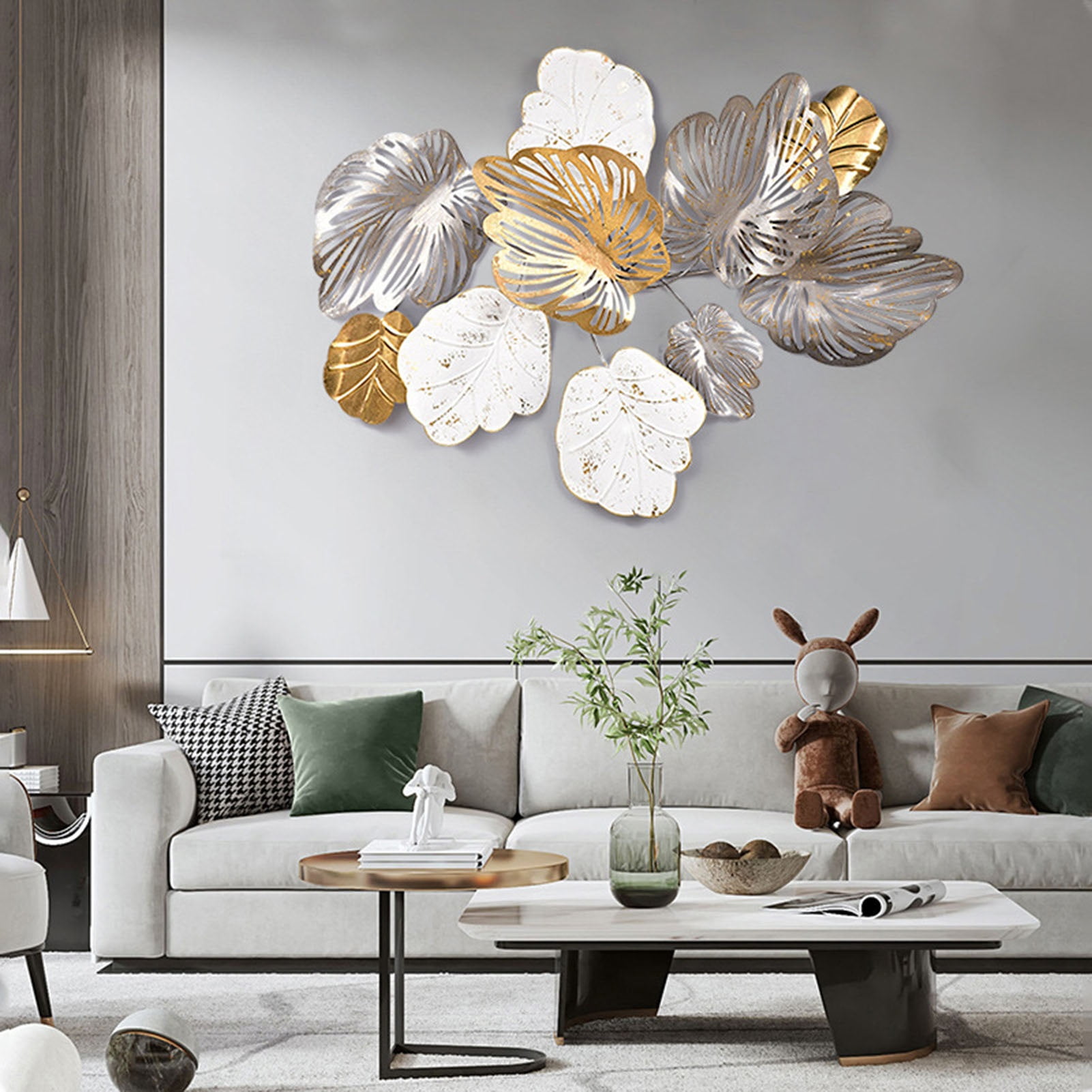 Large Metal Wall Sculpture Decor Modern Light Luxury Metal Wall Artwork ...