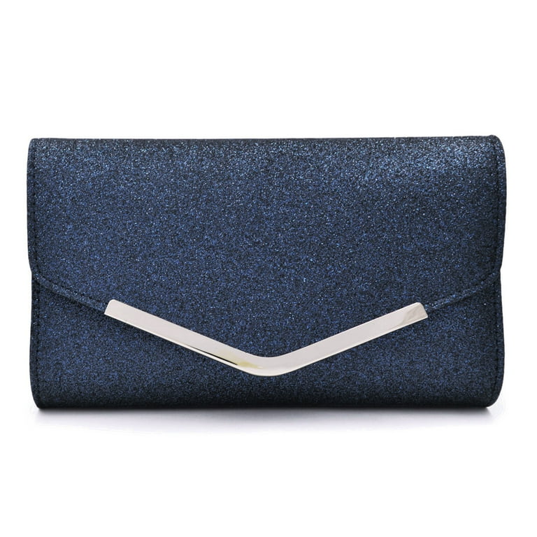 Large navy clearance clutch
