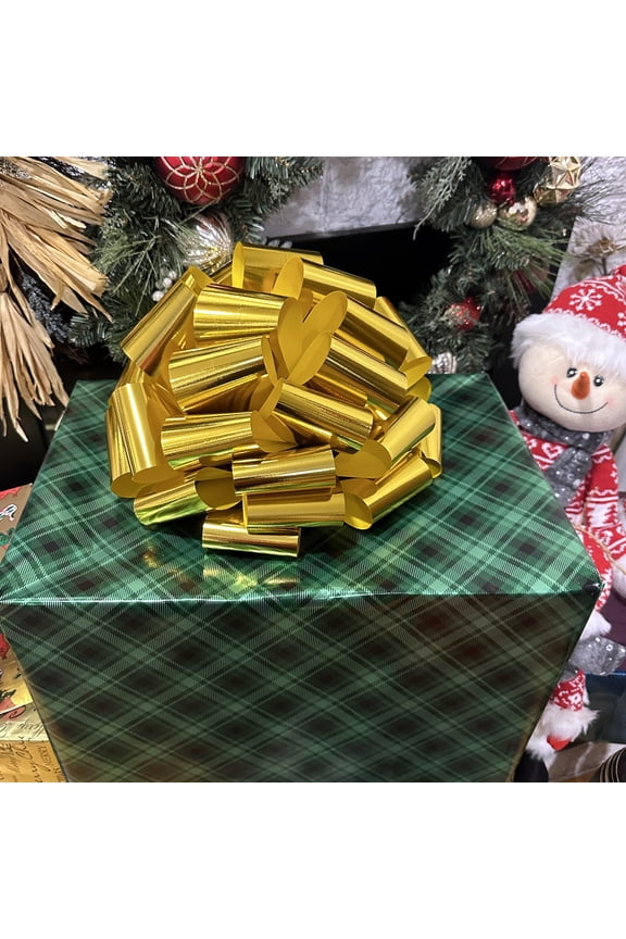 Large Metallic Gold Gift Pull Bows - 14" Wide, Set of 6, Birthday, Wedding, Reception, Mardi Gras, Christmas, Birthday, Large Presents, Front Door Decor, Anniversary, Fundraiser
