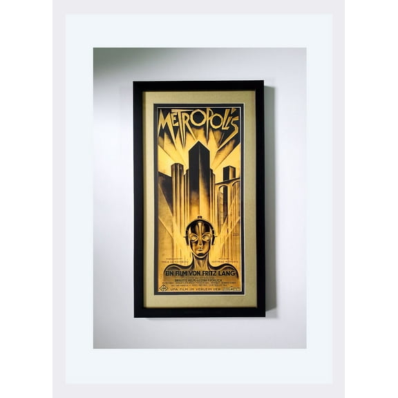 Large Metropolis Poster Metalic Gold Mat Finest Quality