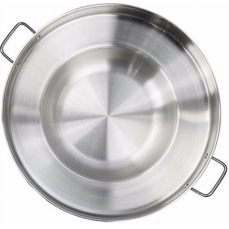 Large Mexican Wok Comal Cazo Griddle Fryer Deep Fry Pan Stainless Steel  22.5 