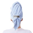 thumbnail image 1 of Large Microfiber Hair Towel Wrap for Women, Anti Frizz Hair Drying Towel with Elastic Strap, Fast Dry | Super Absorbent | Quick Dry Hair Turban for Wet, Curly, Long & Thick Hair, 1 of 4