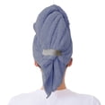 thumbnail image 1 of Large Microfiber Hair Towel Wrap for Women, Anti Frizz Hair Drying Towel with Elastic Strap, Fast Dry | Super Absorbent | Quick Dry Hair Turban for Wet, Curly, Long & Thick Hair, 1 of 4