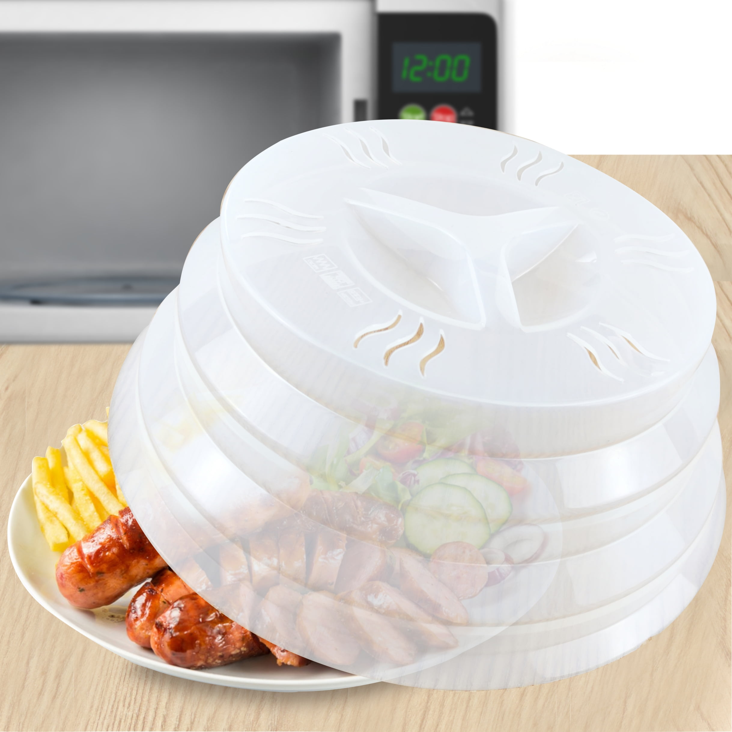 Collapsible Microwave Splatter Cover For Food; Multifunctional Silicon –  DoubleWave