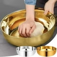 thumbnail image 1 of Large Mixing Bowl Stainless Steel - Extra Large Capacity Kneading Basin for Dough, Thickened Seasoning Bowl for Washing Vegetables, Flat Bottom Kitchen Prep Bowl for Baking Cooking | Dishwasher Safe, 1 of 8