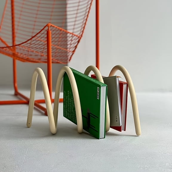 Large Modern Art Home DVD CD Storage Rack, Dopamine-Colored Bookshelf, Designer Office Bookshelf, Internet-Famous Instagram Style, Wrought Iron Rotating Bookshelf, Creative Design