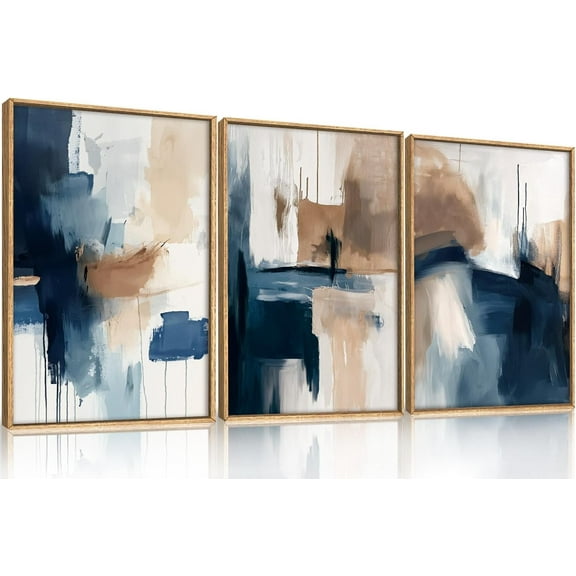 Large Modern City Moon Framed Canvas Wall Art,Forest Misty Wall Decor,Winter Town Night Wall Painting,Nature Landscape Picture Artwork for Living Room,Bedroom,Dining Room,Office -16"x24"x3