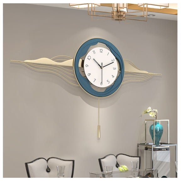 Large Modern Decorative Wall Clock, Modern Simple Mute Wall Clock Wall Decoration for Living Room Bedroom Hotel Porch