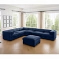 thumbnail image 1 of Modern Fabric Sectional Sofa with Storage for Living Room - 6 Seats, Cylindrical Design, 1 of 25