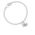 thumbnail image 1 of Large ''Mom'' Heart with Clear Crystal Friends Infinity Toggle Chain Bracelet, 1 of 1