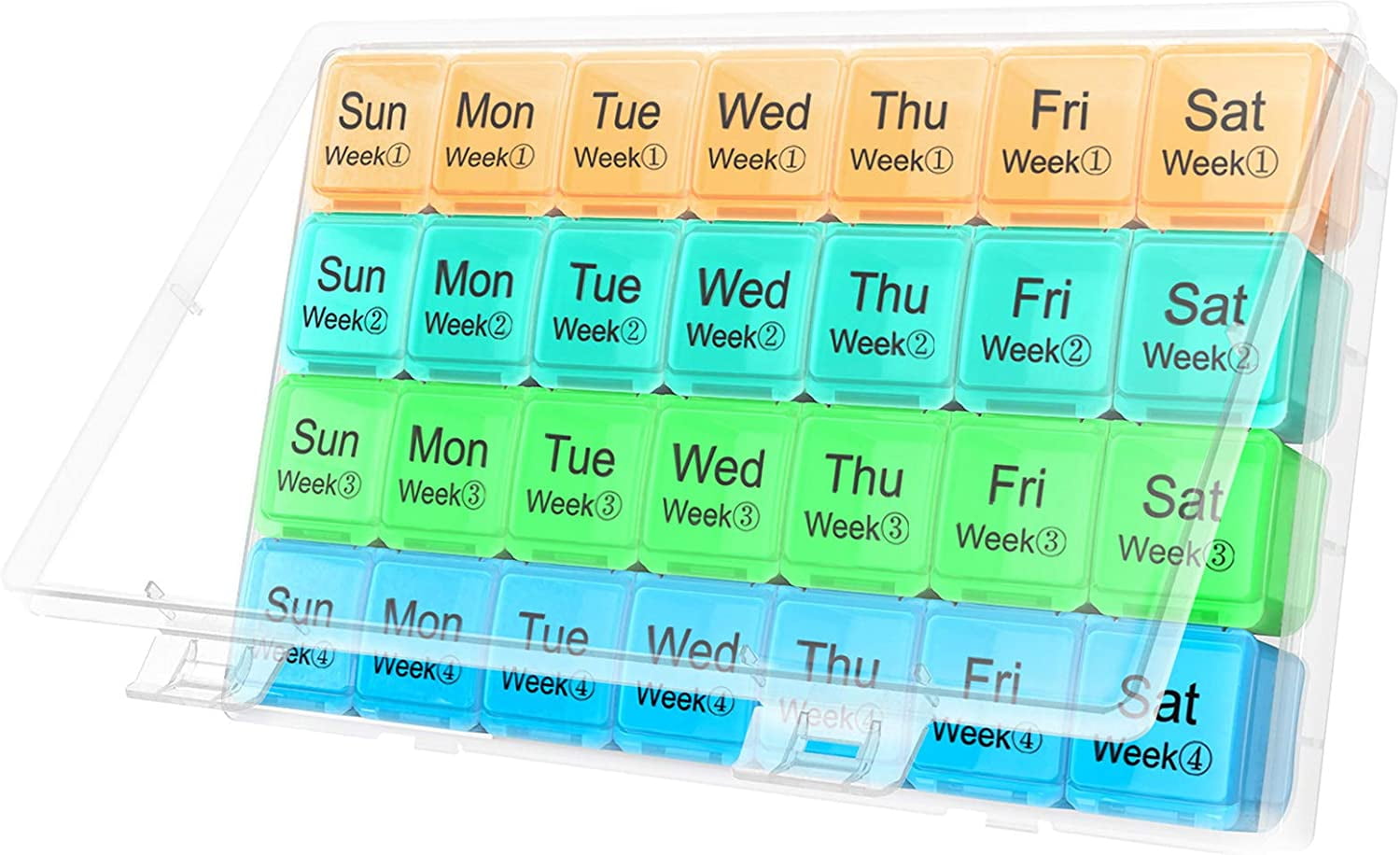 Large Monthly Pill Organizer 28 Day Medication Organizer Storage by