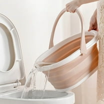 Large Mop Bucket with Handle, Foldable Space-Saving Water Pail for Cleaning, Camping, Fishing, Durable BPA-Free Thermoplastic Rubber, Easy to Store and Carry