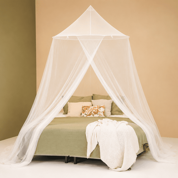 Large Mosquito Net for Bed and Outdoor Patio, 5ft Diameter Top Ring