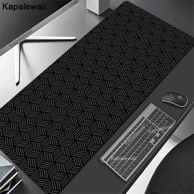 Large Mouse Mat Black And White Mousepad Gaming Mousepads Topographic Keyboard Mats Abstract