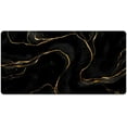 thumbnail image 1 of Large Mouse Pad 31.4 x 15.7inches 3mm XXL Extended Gaming Mouse Pad Mat with Non-Slip Base Stitched Mousepad for Computer,Office,Keyboard and Laptop- Black Gold \u200bCoffee Marble，Waterproof Desk Mat, 1 of 6