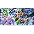 thumbnail image 1 of Large Mouse Pad 31.4 x 15.7inches 3mm XXL Extended Gaming Mouse Pad Mat with Non-Slip Base Stitched Mousepad for Computer,Office,Keyboard and Laptop-Colorful Plants Succulents，Waterproof Desk Mat, 1 of 6