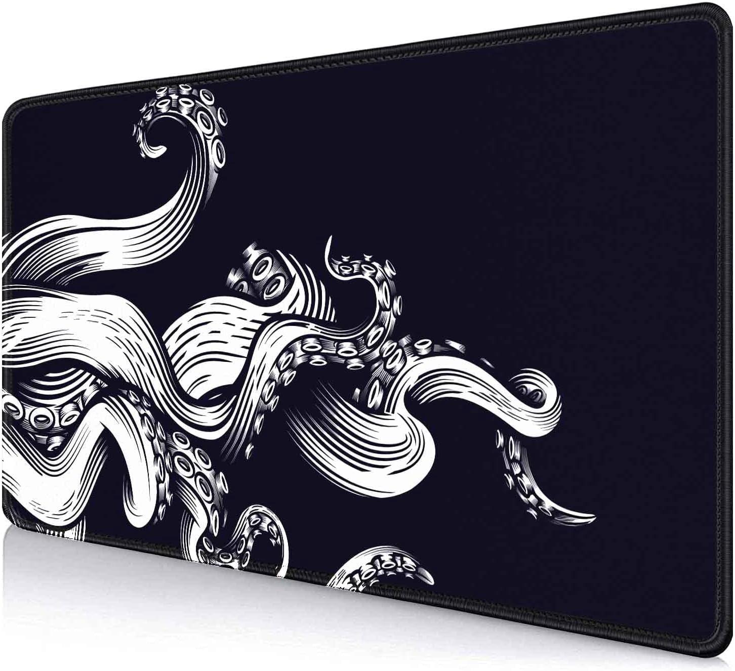 Large Mouse Pad (35.4x15.7 in), Desk Mat, Full Desk XL XXL Extended Gaming Mousepad, Big Keyboard Pad for Desktop, Laptop Computer Accessories - Black and White
