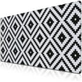 thumbnail image 1 of Large Mouse Pad Black and White XXL Mousepad Gaming Mouse Pads Computer Desk Mats Extra Large Desk Pad Non-Slip Rubber Base 35.4" X 15.7" for Game Office, Classic Rhombus Pattern, 1 of 4