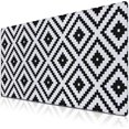thumbnail image 1 of Large Mouse Pad Black and White XXL Mousepad Gaming Mouse Pads Computer Desk Mats Extra Large Desk Pad Non-Slip Rubber Base 35.4" X 15.7" for Game Office, Classic Rhombus Pattern, 1 of 6