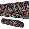 thumbnail image 1 of Large Mouse Pad,Colorful Bright Psychedelic Mushrooms Large XL Desk Mat Extended Waterproof Mouse Mat with Stitched Edges and Non-Slip Base for Office Gaming Home 31.5 X 11.8 Inch, 1 of 7