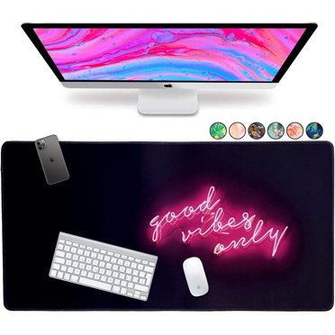 Cute Desk Mat Kawaii Clouds Pink Purple Desk Pad Anime XXL Large Mouse Pad Big Full Desk Gaming Mousepad Laptop Computer Keyboard Mouse Mat 31.5X 15.7 Cute Desk Decor Desk Accessories