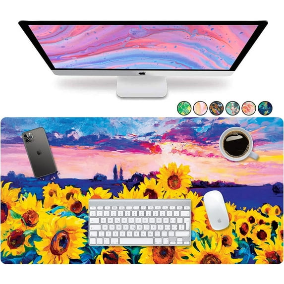 Large Mouse Pad, Desk Mat, Keyboard Pad, Desktop Home Office School Essentials College Cute Decor Big Extended Laptop Protector Computer Accessories Pretty Mousepad Women Girls XL