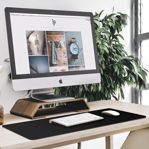Large Mouse Pad, Desk Mat Office Desk Pad Gaming Mouse Pad with Stitched Edges, 31.5" x 15.7" Mousepad with Non-Slip Waterproof Rubber Base for PC Laptop Desk Home Office Accessories, Black