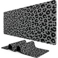 thumbnail image 1 of Large Mouse Pad, Desk Pad, XXL XL Extended Gaming Mouse Pad, Desk Mat for Office & Home, Long Keyboard Mat, Huge Mouse Pad, Desktop Full Cover 31.5 x 11.8 Inches, Black Leopard Print, 1 of 6